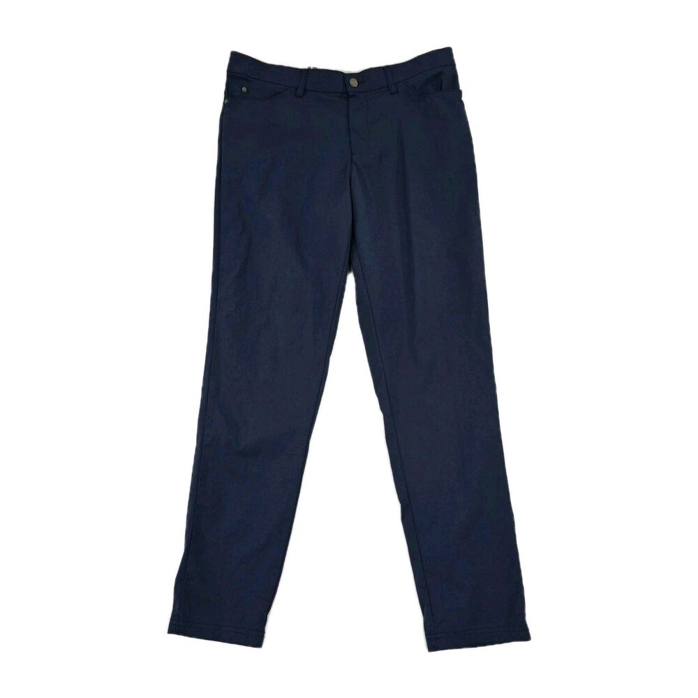 Adidas Pants Mens 34x32 Navy Blue Stretch Woven Performance Golf Chino Casual